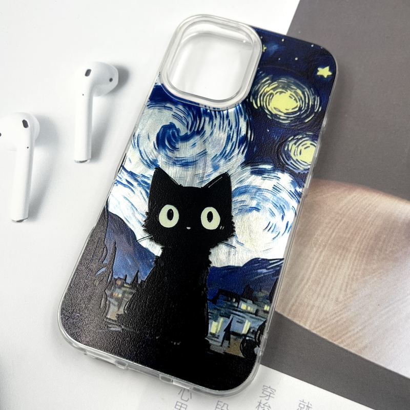 قاب گوشی iPhone 16 آیفون Silver Art ضد ضربه Brush طرح ونگوگ کد 779866 - Image 2