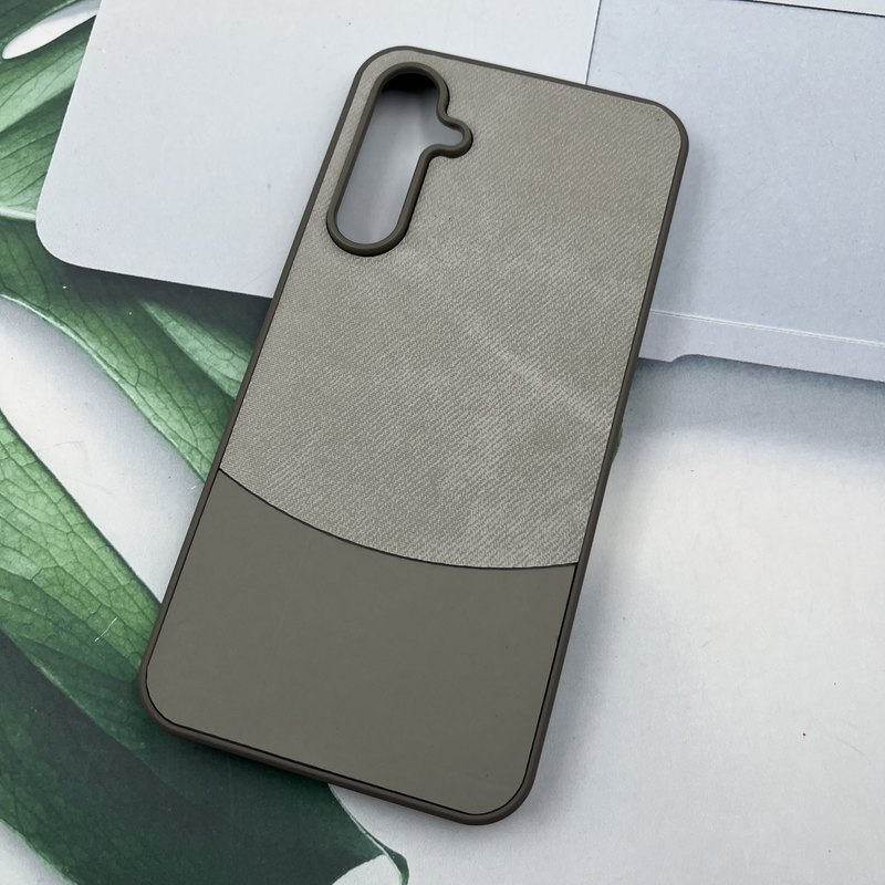 قاب گوشی Galaxy S23 FE سامسونگ Velvet Cover چرم مخملی کلاسیک Sof طوسی کد 788639 - Image 2