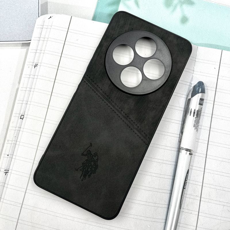 قاب گوشی Redmi 14C / Redmi A4 / Poco C75 شیائومی Polo Cover چرم طرح دوخت پولو محافظ لنز دار مشکی کد 805524 - Image 2