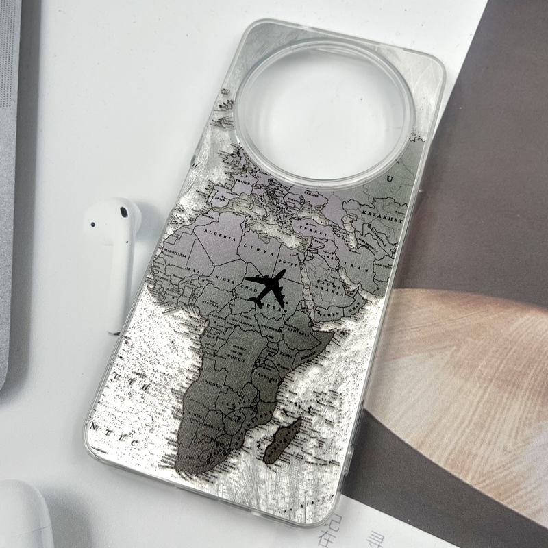 قاب گوشی Redmi A3 / Redmi A3x شیائومی Silver Art ضد ضربه Brush طرح World Fly کد 806538 - Image 2
