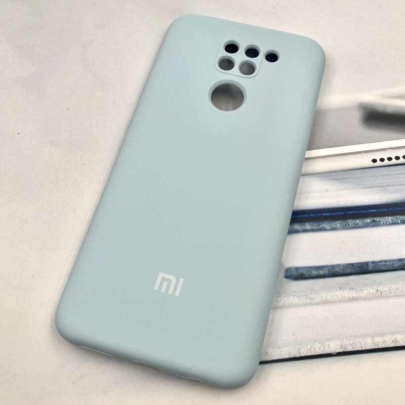 قاب گوشی Redmi Note 9 / Redmi 10X شیائومی سیلیکونی پاک کنی اورجینال داخل پارچه ای محافظ لنز دار رنگ آبی آسمانی کد 820596 - Image 2