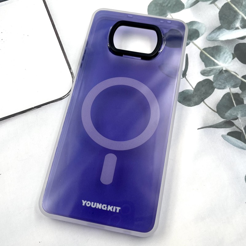 قاب گوشی Poco X3 / Poco X3 NFC / Poco X3 Pro شیائومی Youngkit Case طرح مگ سیف Magsafe ایربگ دار لنز برجسته بنفش کد 826925 - Image 2
