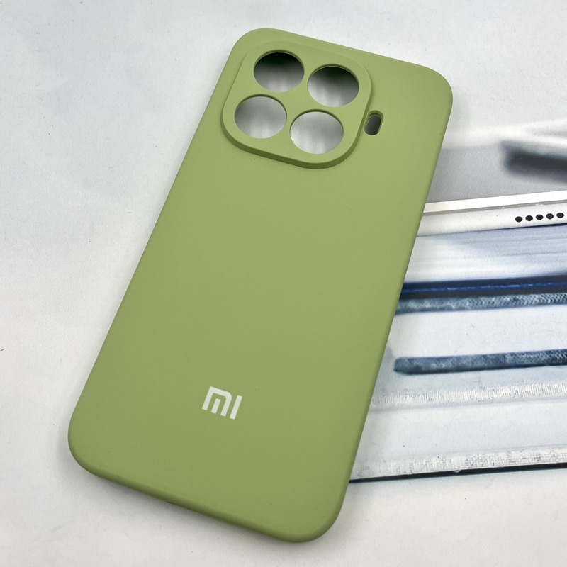 قاب گوشی Xiaomi 15T Pro شیائومی سیلیکونی پاک کنی اورجینال داخل پارچه ای محافظ لنز دار رنگ سبز روشن کد 844660 - Image 2
