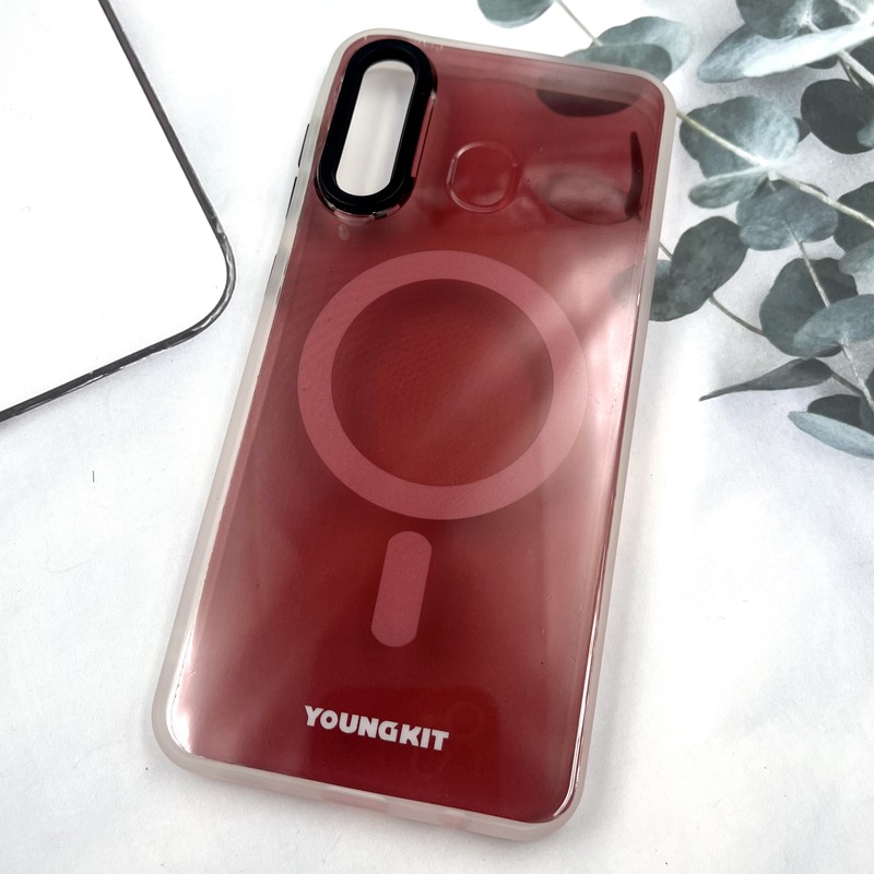 قاب گوشی Galaxy A30S / Galaxy A50S / Galaxy A50 سامسونگ Youngkit Case طرح مگ سیف Magsafe ایربگ دار لنز برجسته گلبهی کد 848572 - Image 2