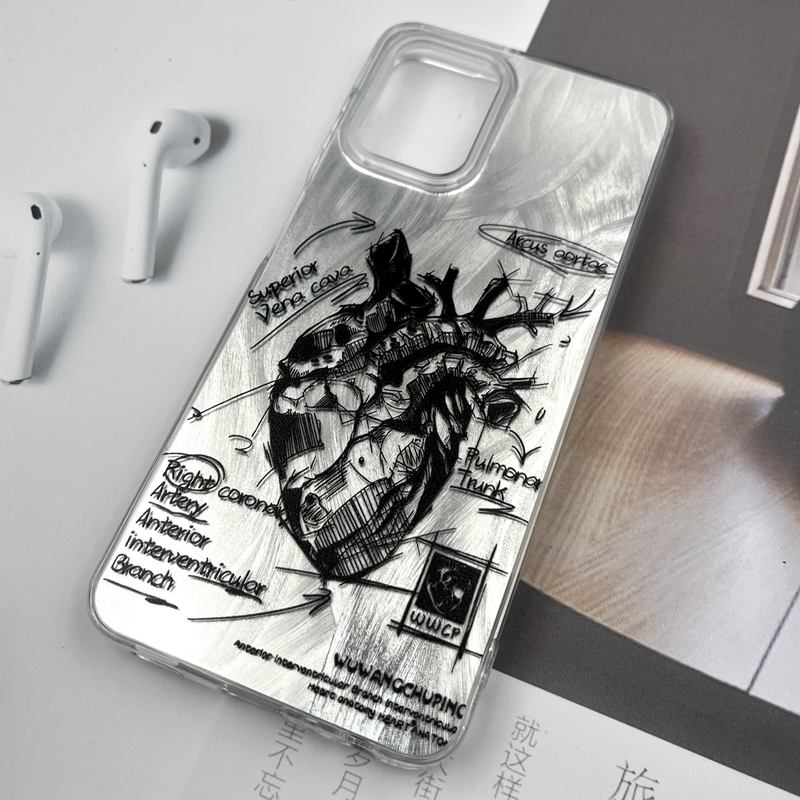 قاب گوشی Galaxy A22 4G / Galaxy M32 4G سامسونگ Silver Art ضد ضربه Brush طرح قلب کد 866164 - Image 2