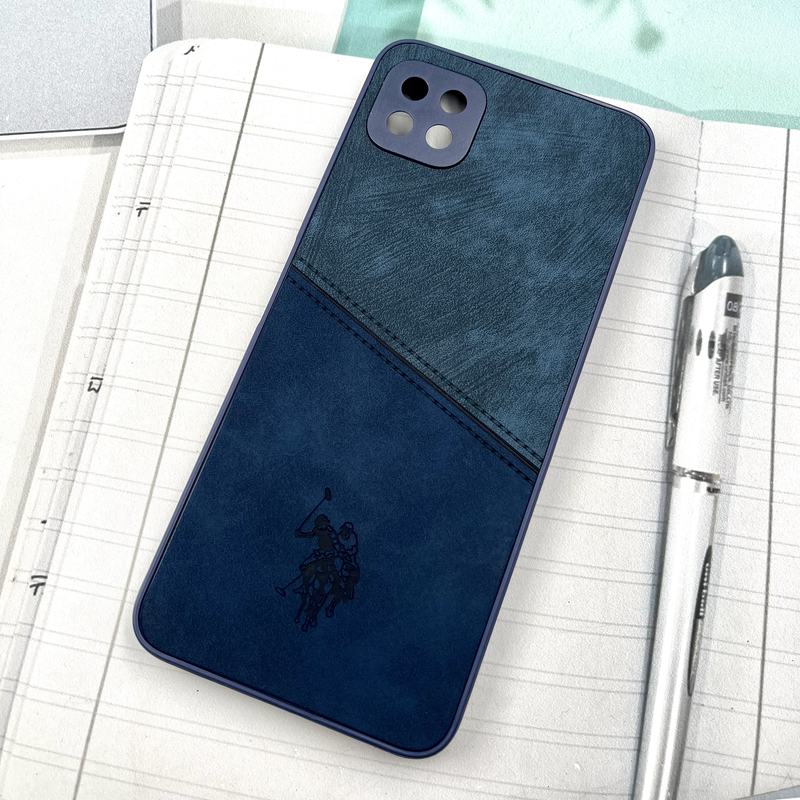 قاب گوشی Galaxy A22 5G سامسونگ Polo Cover چرم طرح دوخت پولو محافظ لنز دار سرمه ای کد 875831 - Image 2