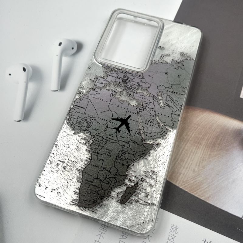 قاب گوشی Redmi Note 12 Pro 5G / Poco X5 Pro شیائومی Silver Art ضد ضربه Brush طرح World Fly کد 876402 - Image 2