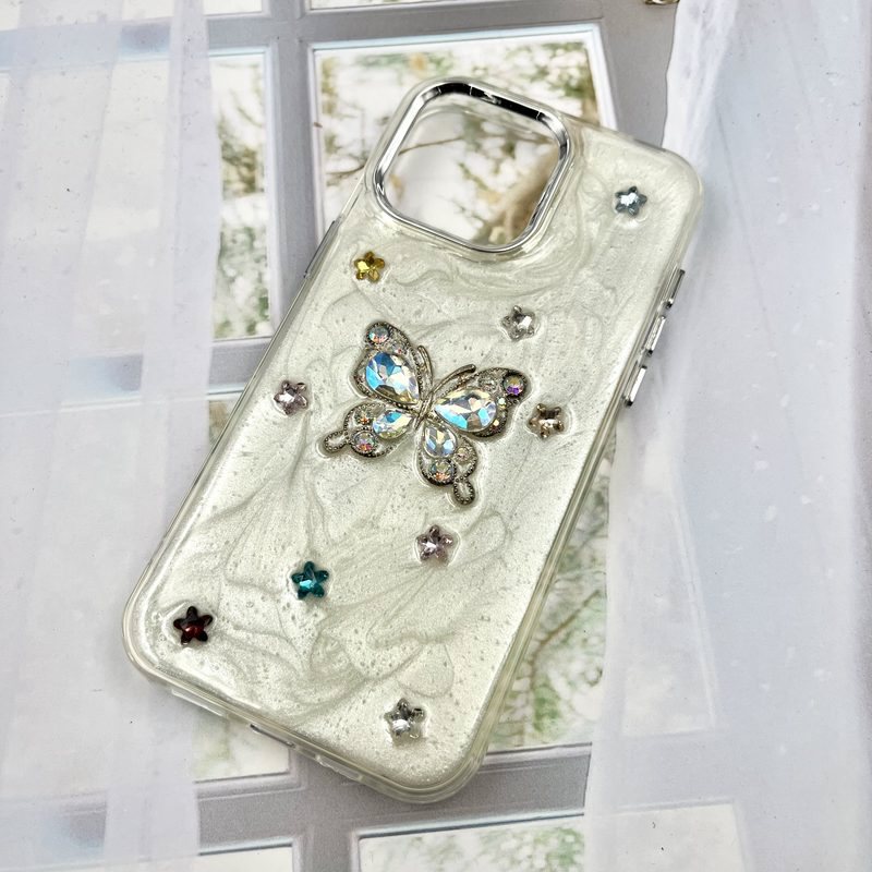 قاب گوشی iPhone 15 Pro Max آیفون Crystal Stone کریستال الماسی طرح برجسته فانتزی سه بعدی کد 917644 - Image 2
