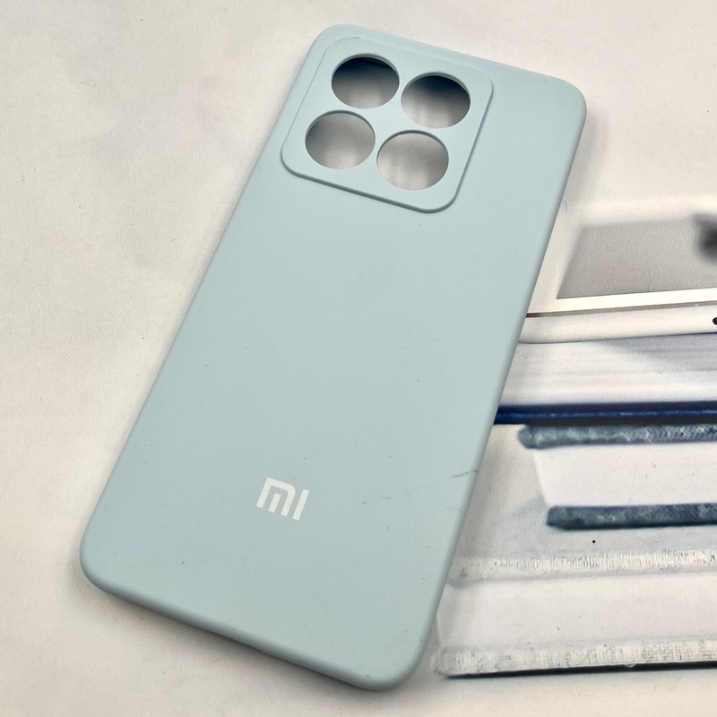 قاب گوشی Xiaomi 14T Pro شیائومی سیلیکونی پاک کنی اورجینال داخل پارچه ای محافظ لنز دار رنگ آبی آسمانی کد 930445 - Image 2