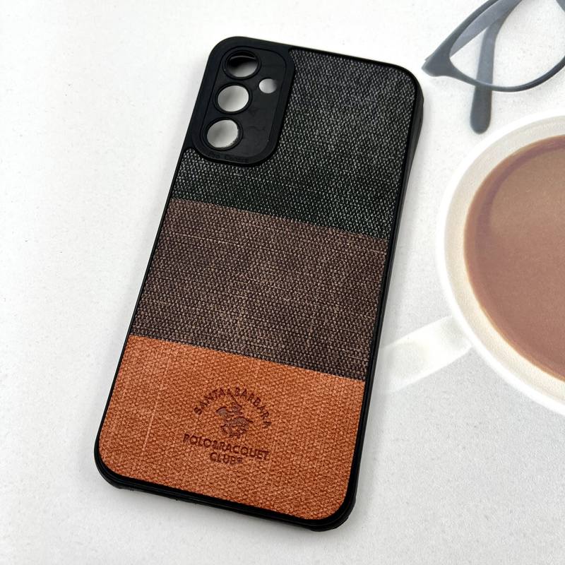قاب گوشی Galaxy A34 سامسونگ چرمی پارچه ای Polo Santa Barbara سه رنگ کلاسیک محافظ لنز دار کد 940618 - Image 2