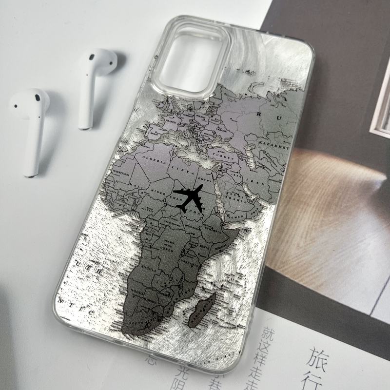 قاب گوشی Poco M3 / Redmi 9T شیائومی Silver Art ضد ضربه Brush طرح World Fly کد 965824 - Image 2