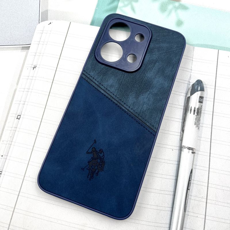 قاب گوشی Redmi 15C / Poco C85 شیائومی Polo Cover چرم طرح دوخت پولو محافظ لنز دار سرمه ای کد 971806 - Image 2