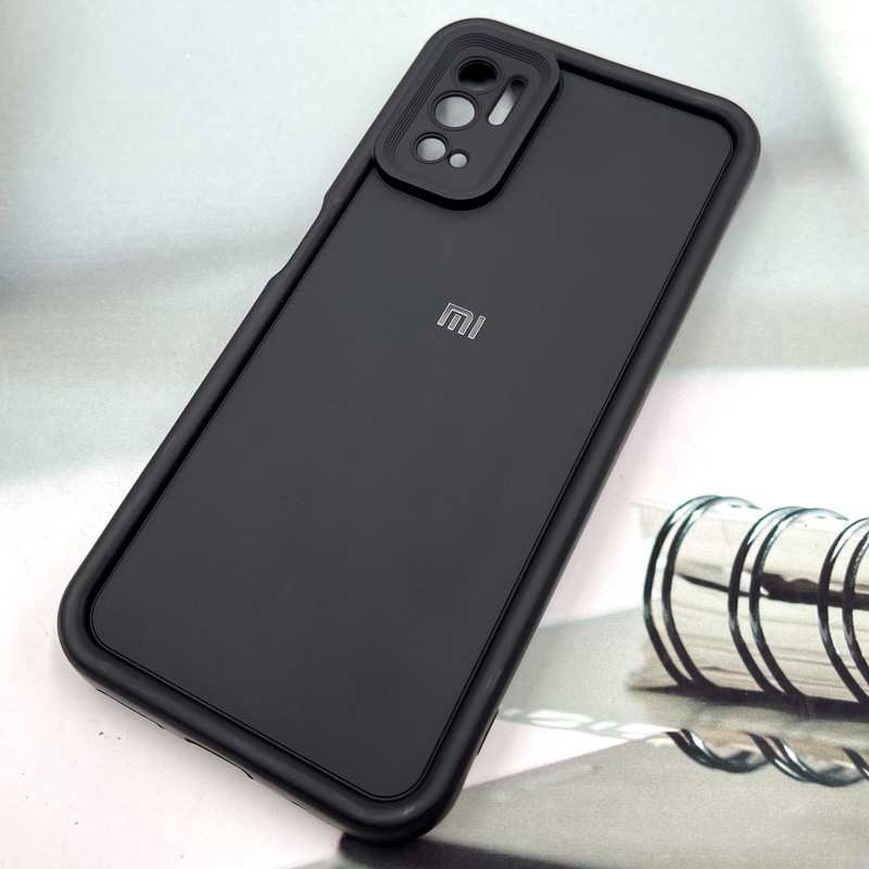 قاب گوشی Poco M3 Pro / Redmi Note 10 5G / Redmi Note 11 SE شیائومی Armor Case ضد ضربه سیلیکونی لوگو دار Silver سولید محافظ لنز دار برجسته مشکی کد 673525 - تصویر 2